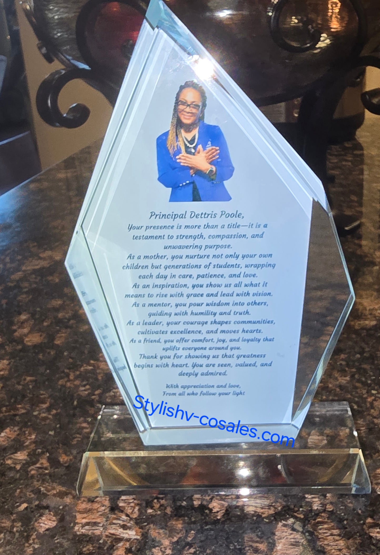 Crystal Pentagon plaque