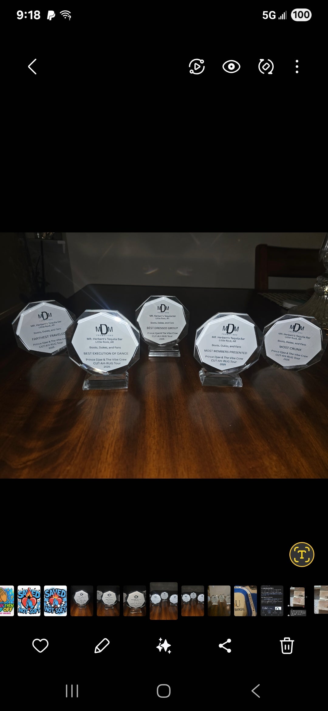 Crystal plaque/ award