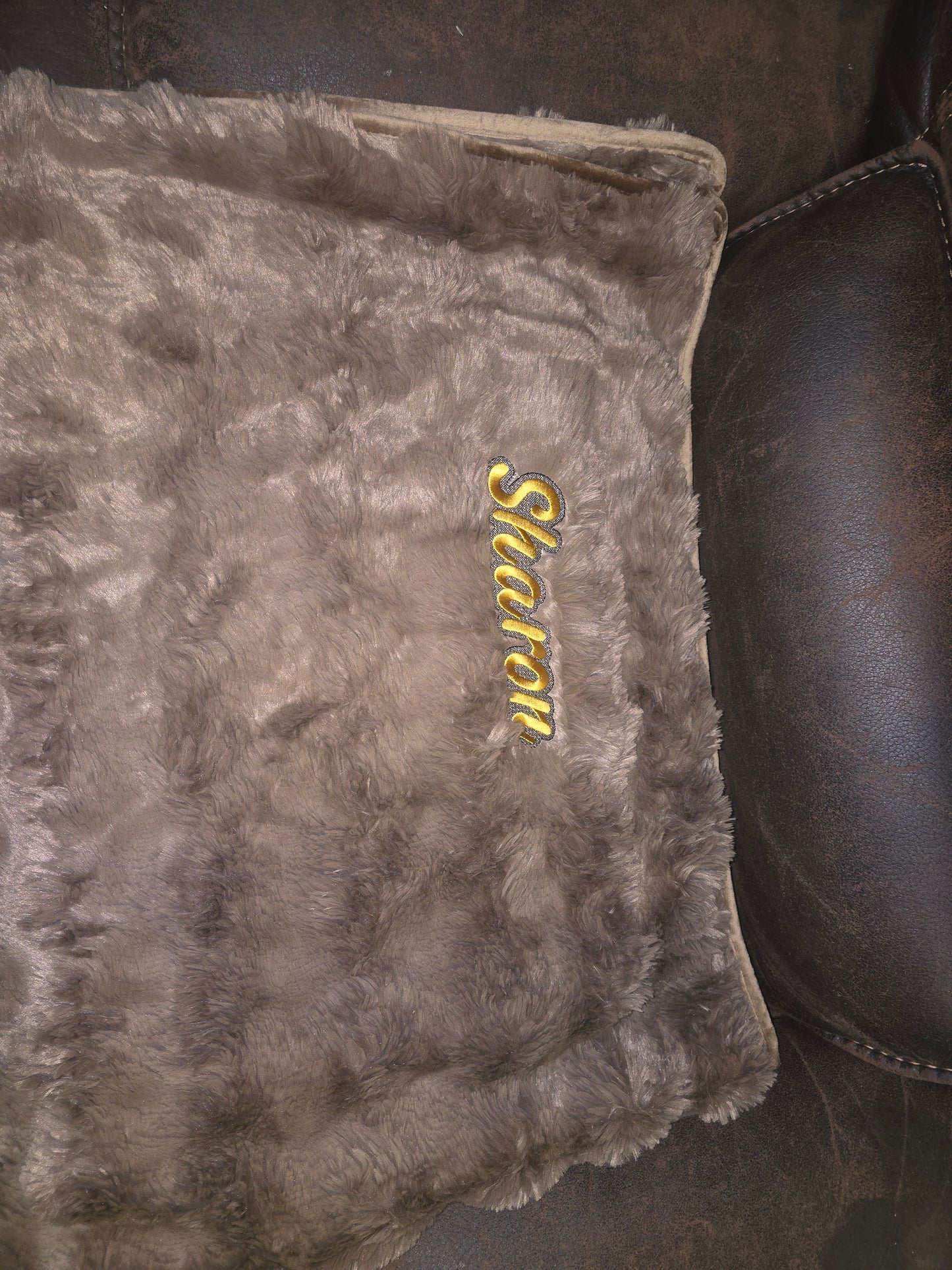 Embroidered Fleece Throw blanket 60"