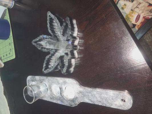 Resin Shot Glass Holder and Ash tray Set