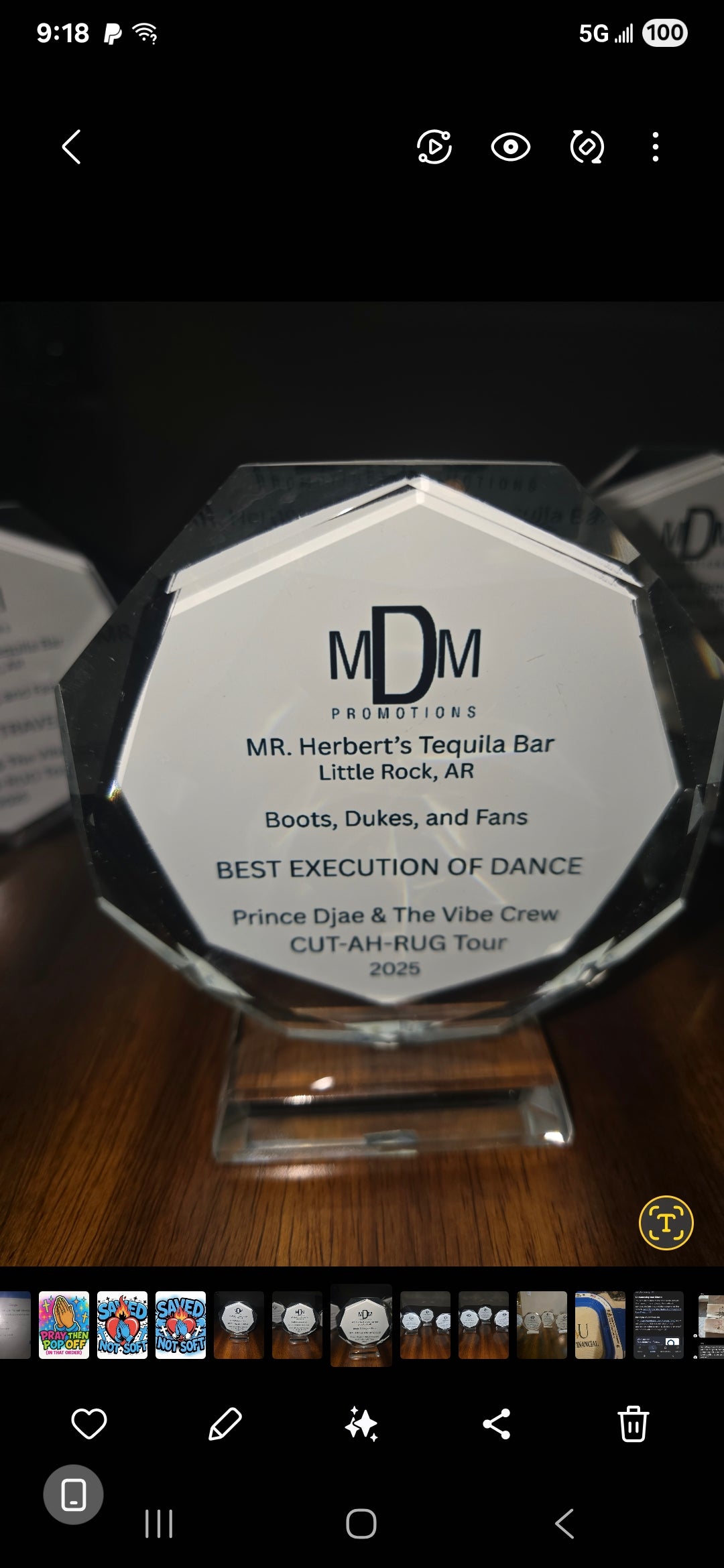 Crystal plaque/ award