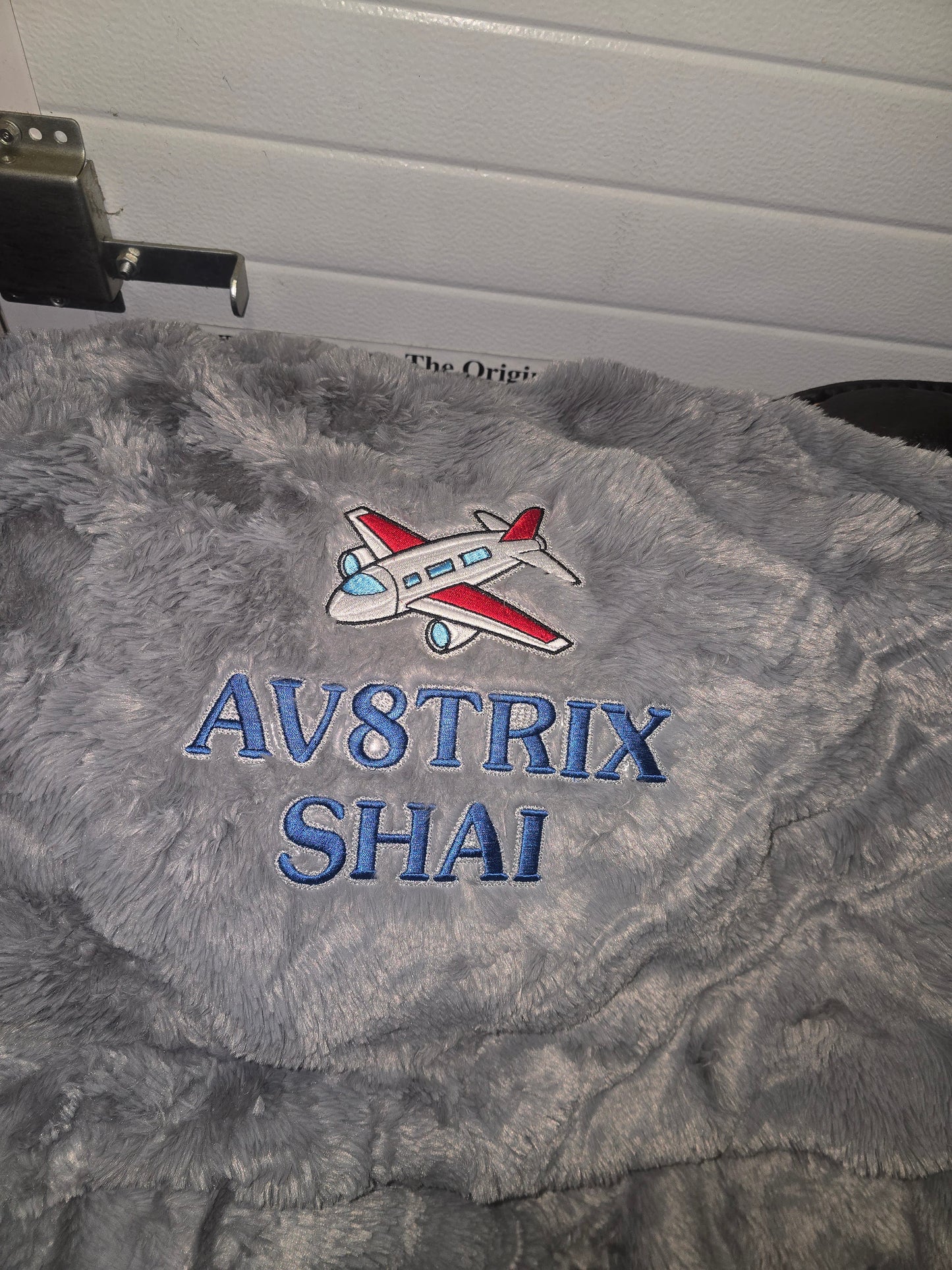 EMBROIDERED Fleece Throw blanket 60" with Name & Picture