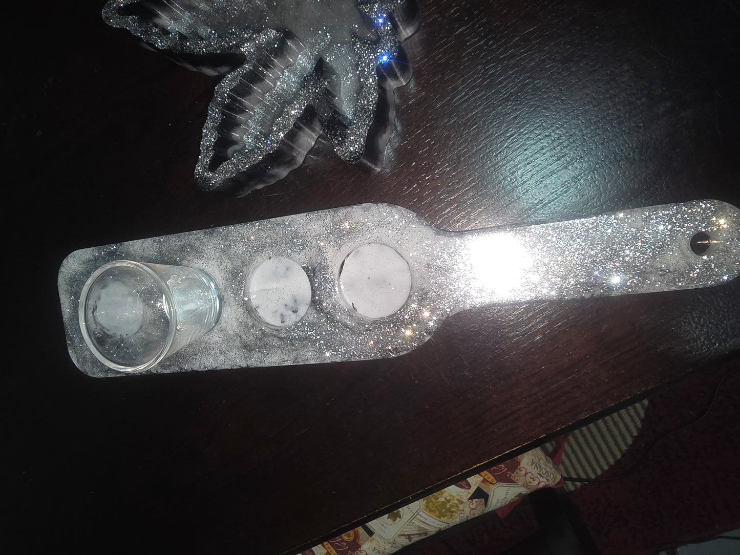 Resin Shot Glass Holder and Ash tray Set